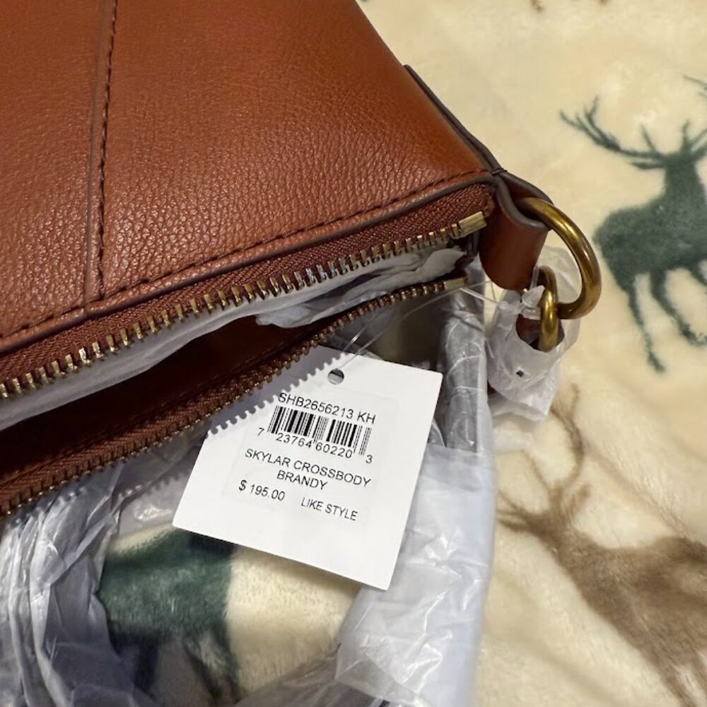 Fossil Skylar Crossbody Shoulder Bag Brown Leather - Picture 3 of 10